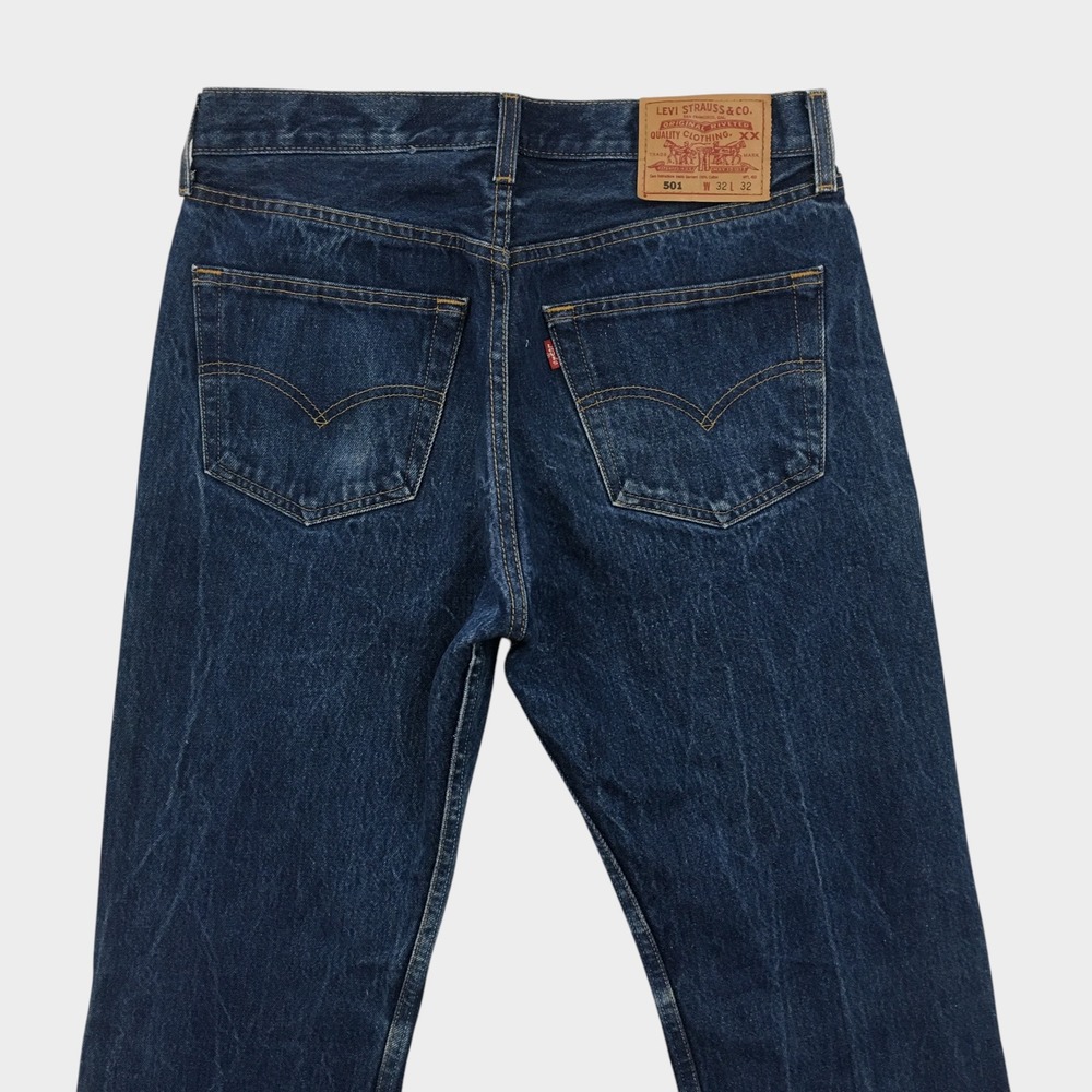 VINTAGE Levis 501 Original Jeans Mens 30x28 Blue Dark Wash Straight Leg Denim
